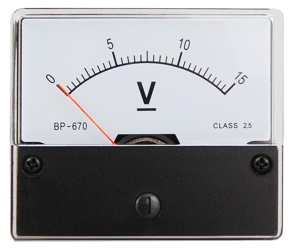 Voltmeter 0 - 15 V DC zum Einbau.