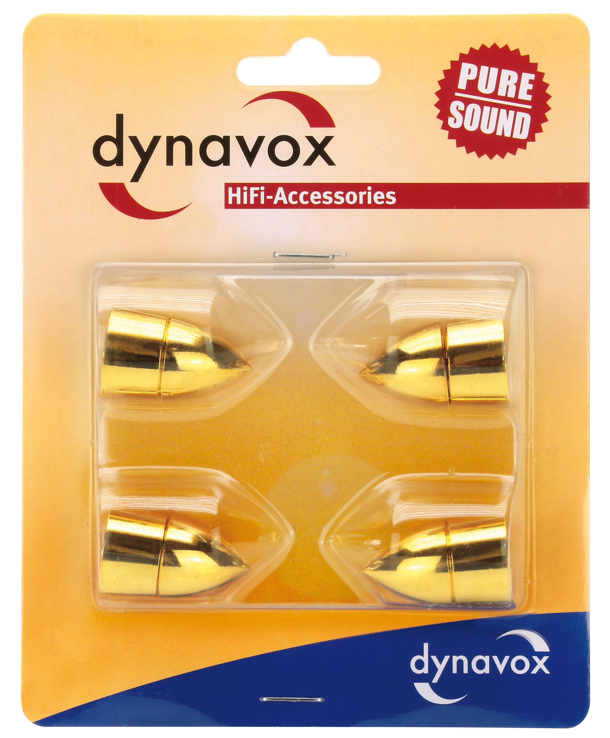 Dynavox Bullet Spikes Messing Packshot.