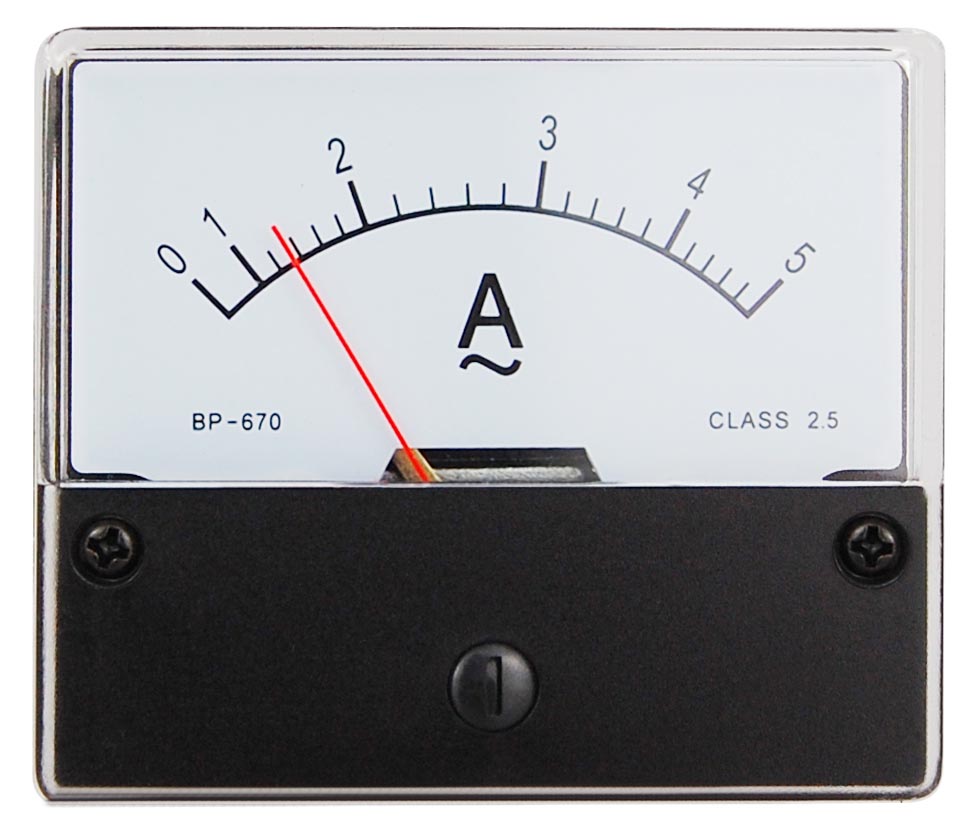 Ampèremeter 0 - 5 A AC zum Einbau.