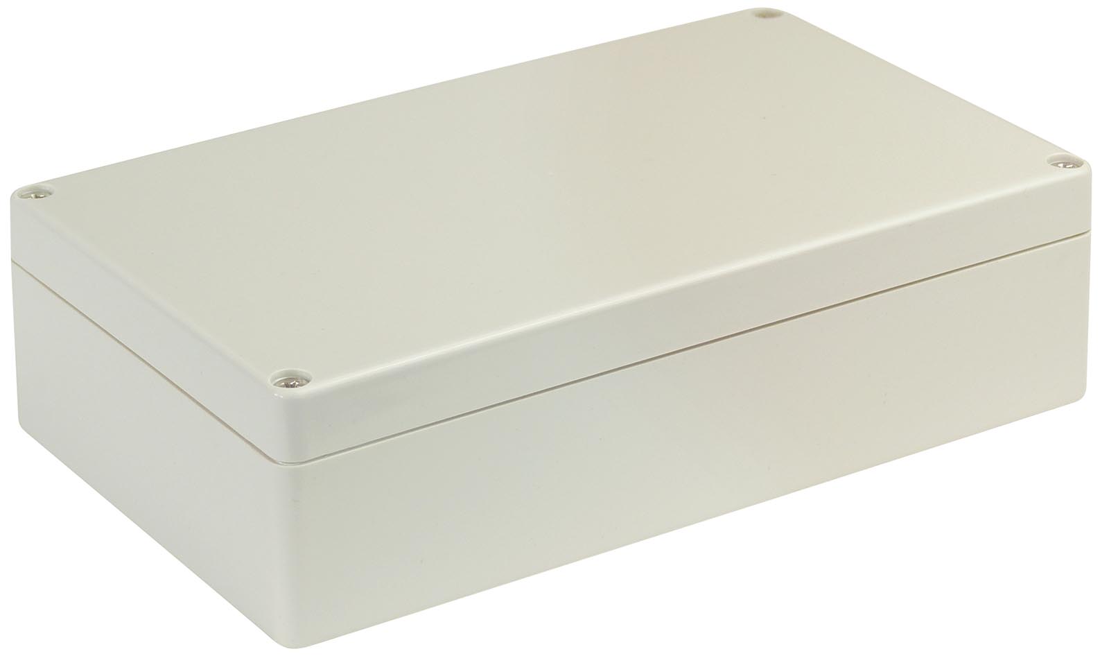 Blanko Modulgehäuse 200 x 120 x 56 mm geschlossen.