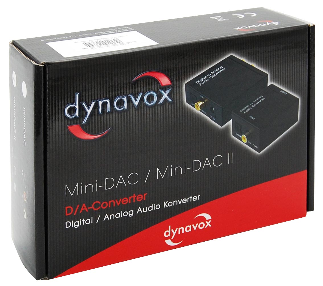 So wird der Dynavox Mini-Dac II geliefert.