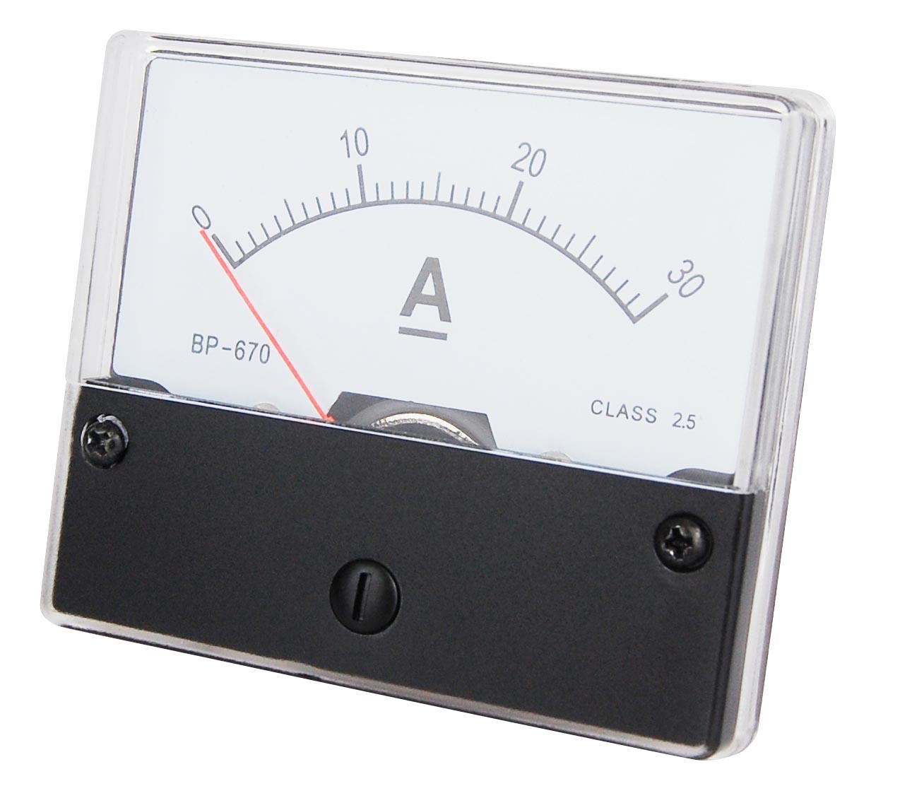 Das Ampèremeter lässt sich durch die mittige Schraube auf der Front feinjustieren.
