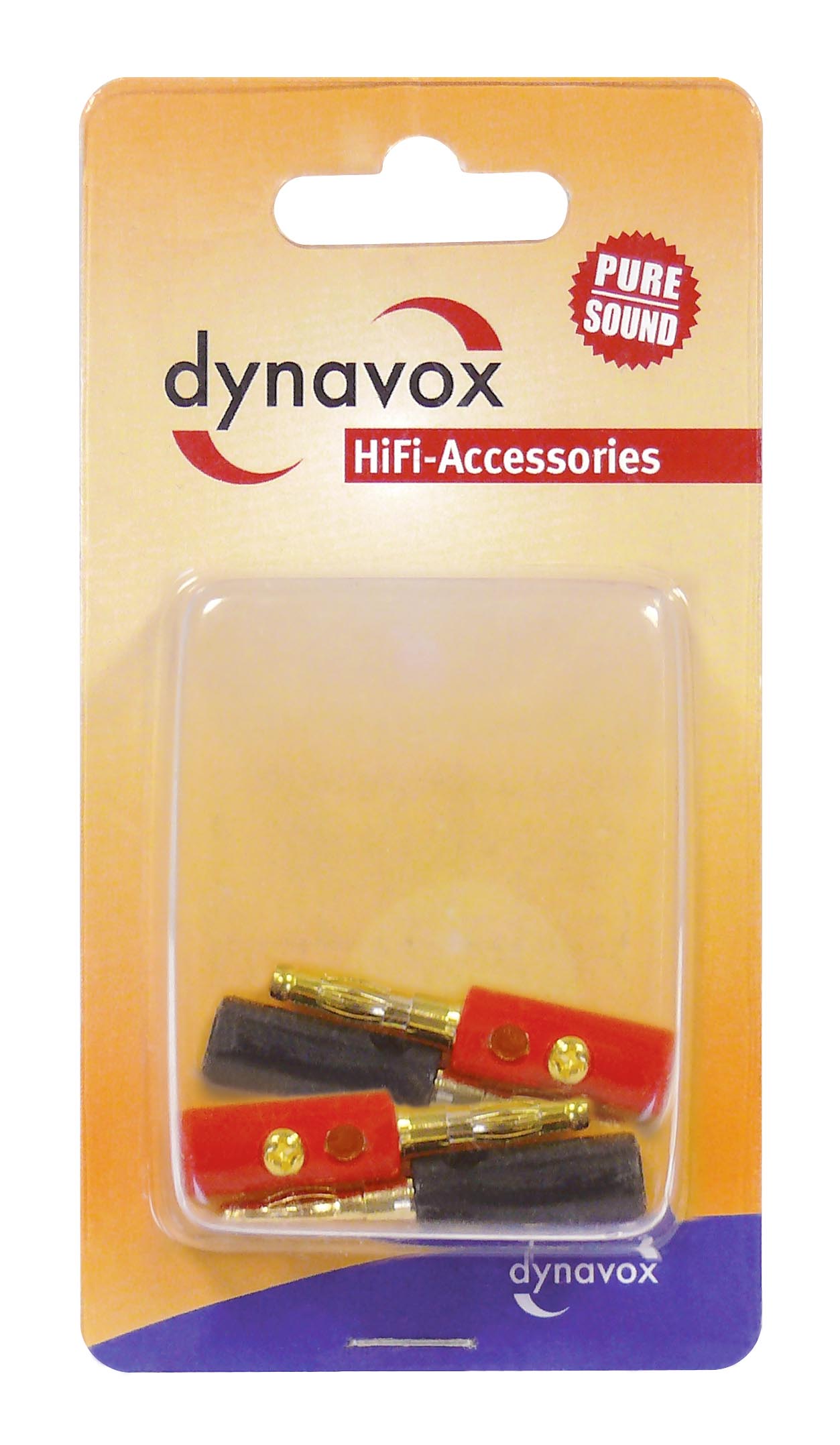 Dynavox Bananenstecker, 4er Set Packshot.