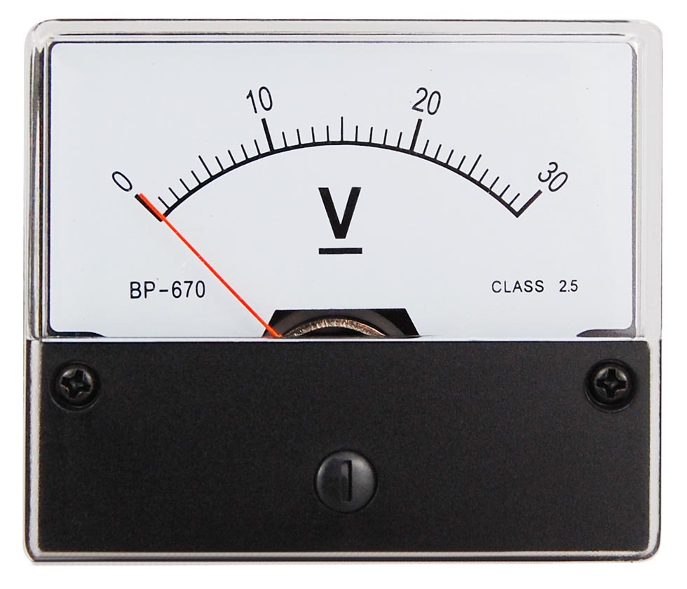 Voltmeter 0 - 30 V DC zum Einbau.