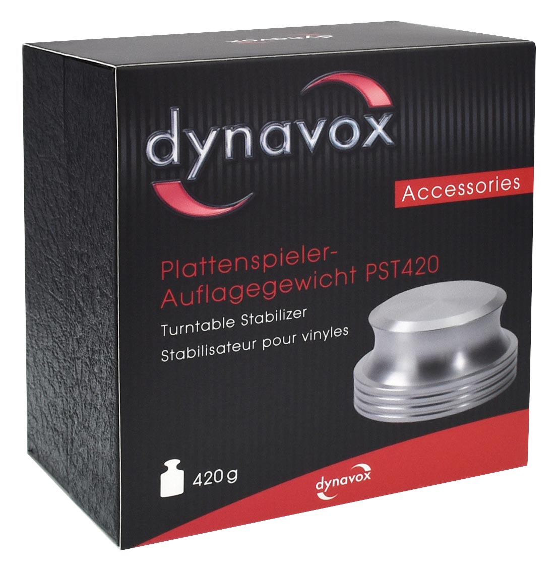 So wird das Dynavox Plattenspieler Auflagegewicht geliefert.