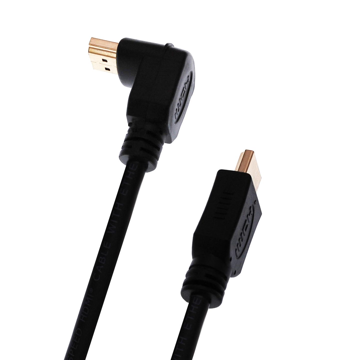 HDMI-Kabel 1.3 mit Winkelstecker in verschiedenen Längen.