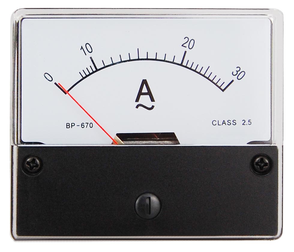 Ampèremeter 0 - 30 A AC zum Einbau.