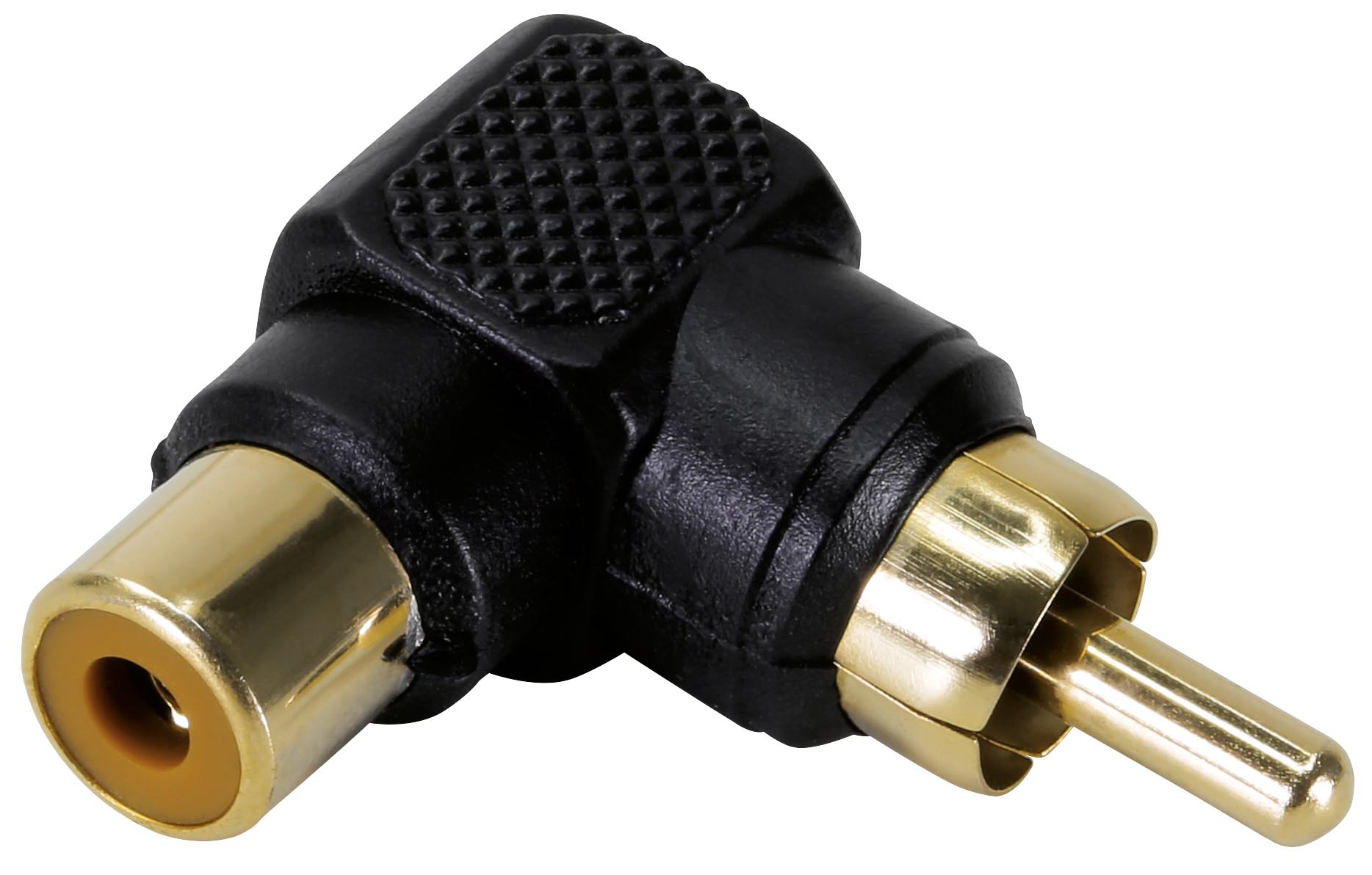 Cinchkupplung abgewinkelt, schwarz Cinchkupplung abgewinkelt, schwarz.