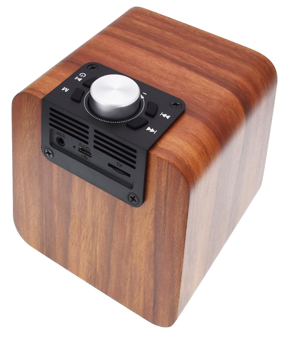 Neben Bluetooth und Radiotuner bietet der Dynavox Audioplayer Cube i3 auch einen Kartenslot und eine 3,5 mm Buchse an.