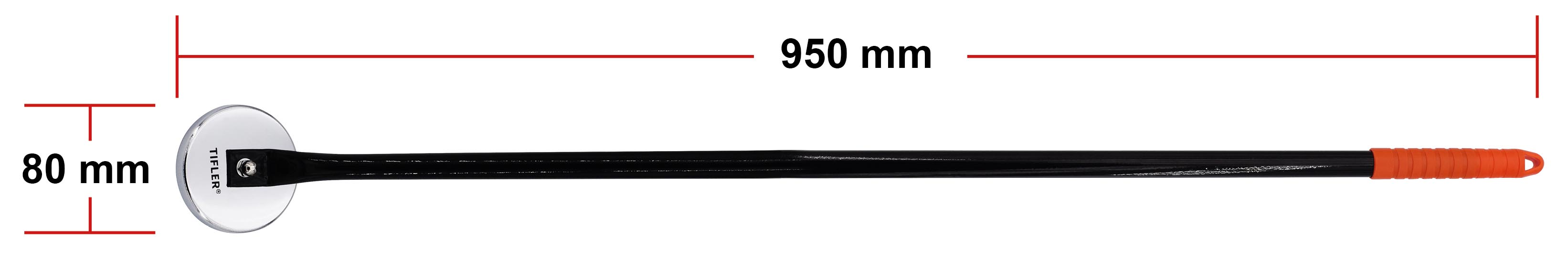 Der Magnetheber hat eine Länge von 950 mm.