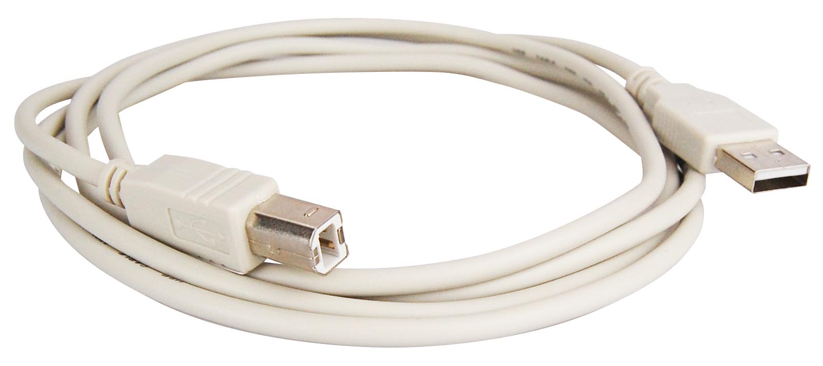 Das USB-Kabel hat einen normalen USB-Stecker sowie einen B-Stecker um z.B. Drucker anzuschließen.