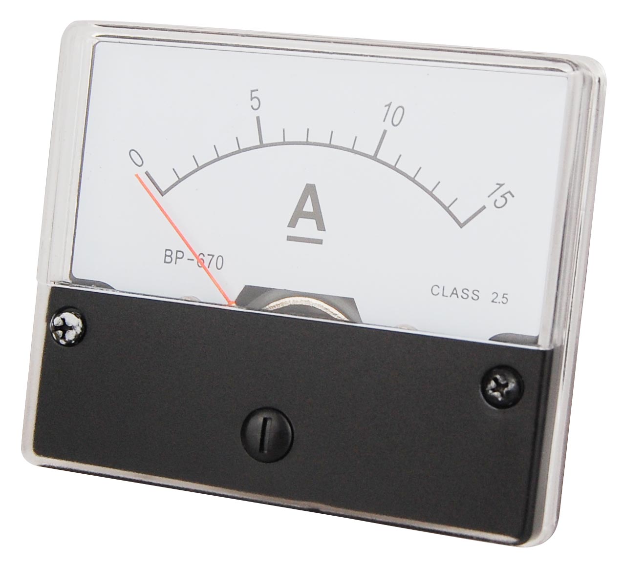 Das Ampèremeter lässt sich über die mittige Schraube auf der Front feinjustieren.