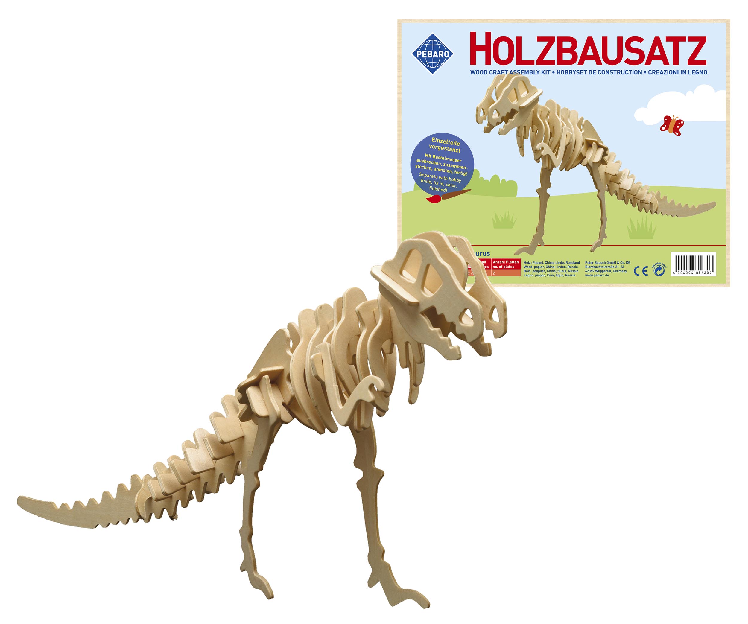 Pebaro Holzbausatz Tyrannosaurus.