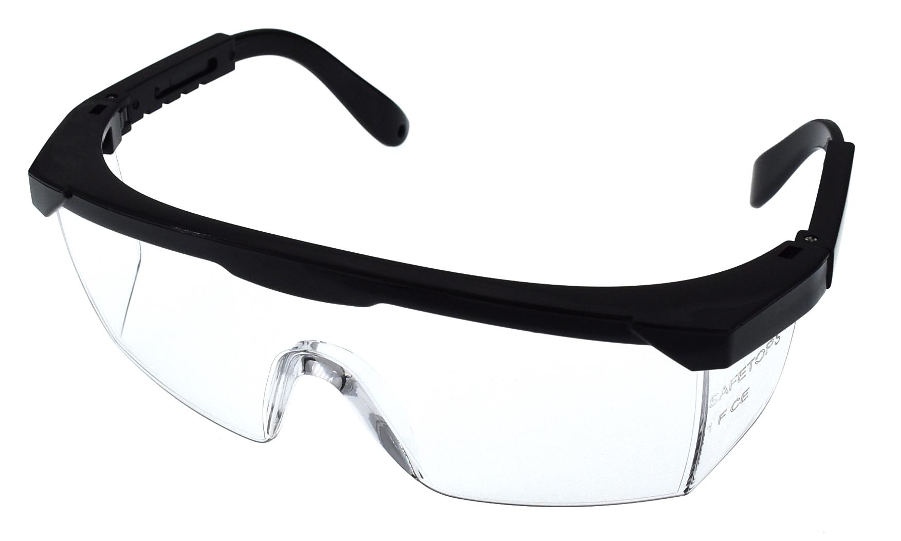 Die Schutzbrille bietet die Schutzklasse F und die optische Klasse 1.