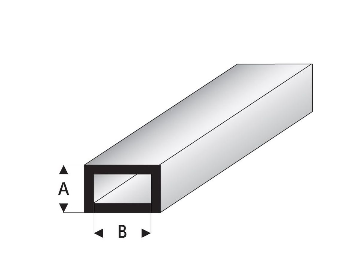Maquett 421-53 - Profil, rechteckig hohl, Länge 100cm, 4,0 x 8,0mm