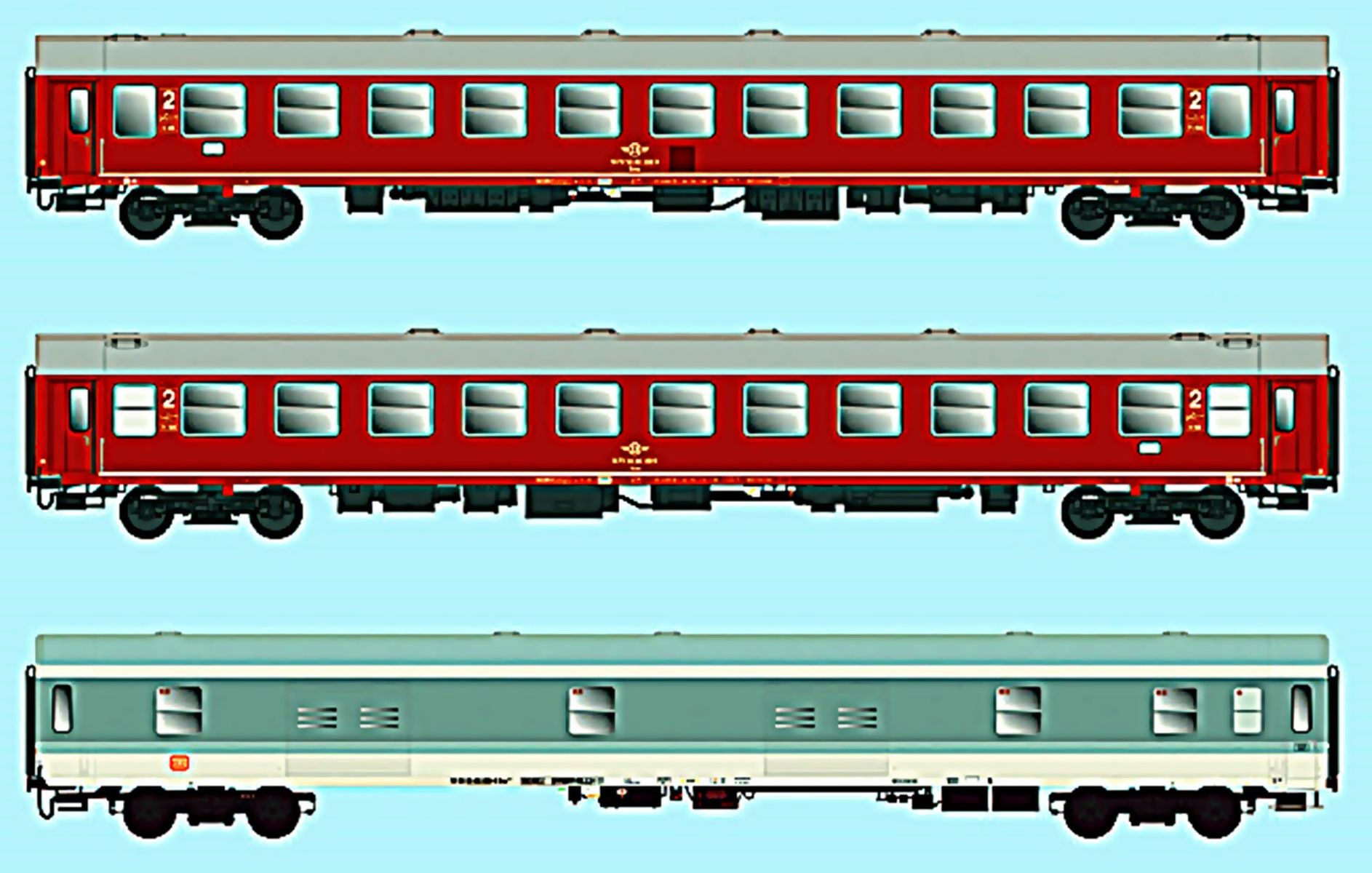 ACME AC 55246 - 3er Set Personenwagen 'Attika Express' DB/OSE, Ep.V