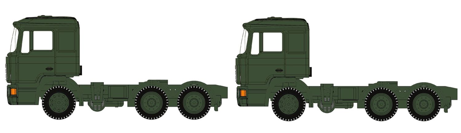 MiNis LC4065 - MAN F90, 3-achs Zugmaschine oliv, 2er Set