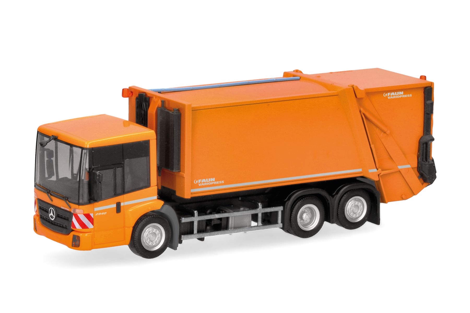 Herpa 319003 - Mercedes-Benz Econic Pressmüllfahrzeug FAUN VARIOPRESS, kommunalorange