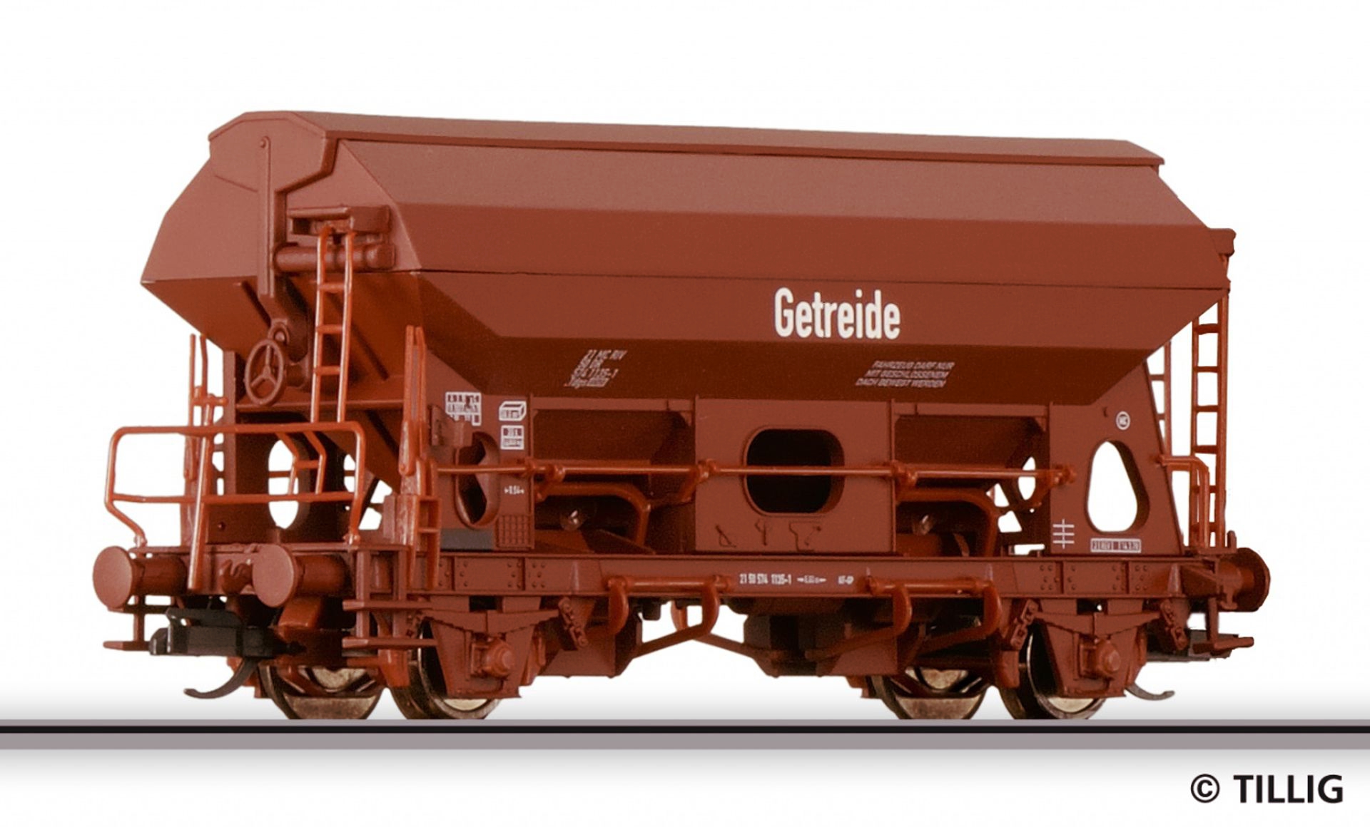Tillig 502245 - Schwenkdachwagen Tds 2-achsig 'Getreide', DR, Ep.IV, BN: 1