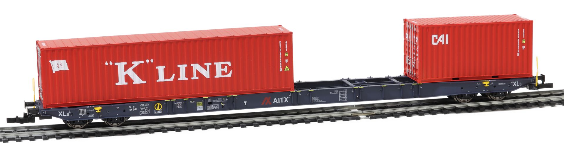 igra 96010086 - Containertragwagen Sggnss-XLs, AITX, Ep.VI 'CAI, K-LINE'