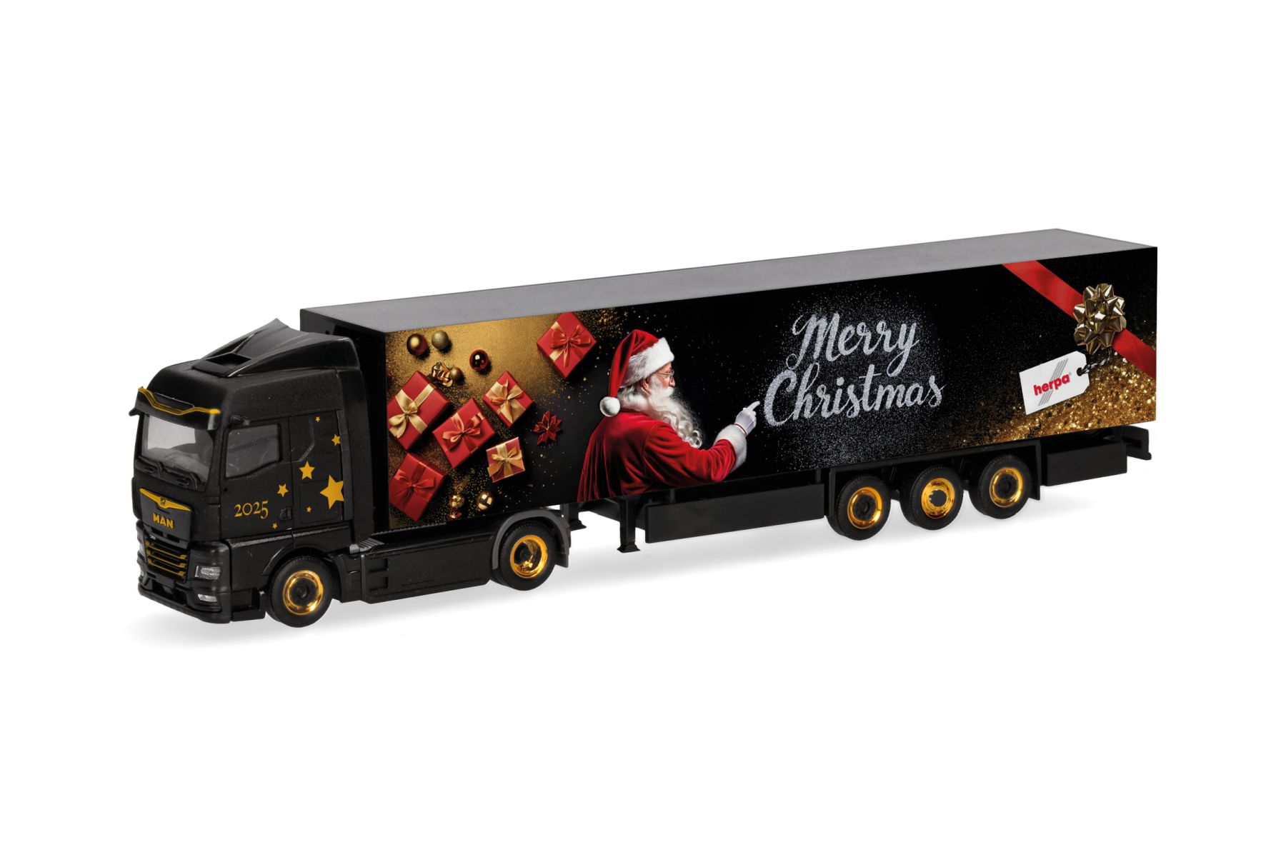 Herpa 319973 - MAN eTGX GM Koffer-Sattelzug "Herpa Weihnachtsmodell 2025" Herpa 319973 - MAN eTGX GM Koffer-Sattelzug "Herpa Weihnachtsmodell 2025"