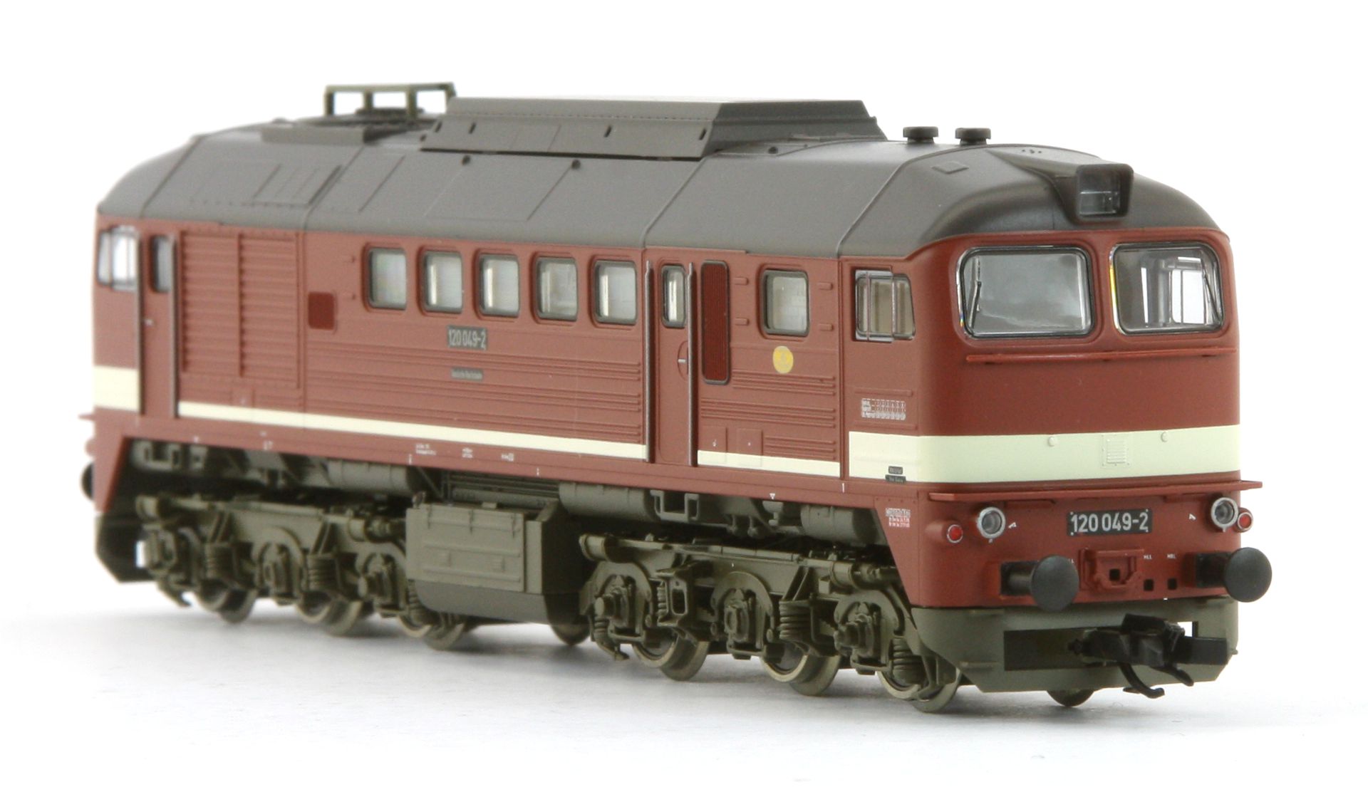 Roco 7590010 - Diesellok 120 049-2, DR, Ep.IV, mit verwitterten Farben, DC-Sound