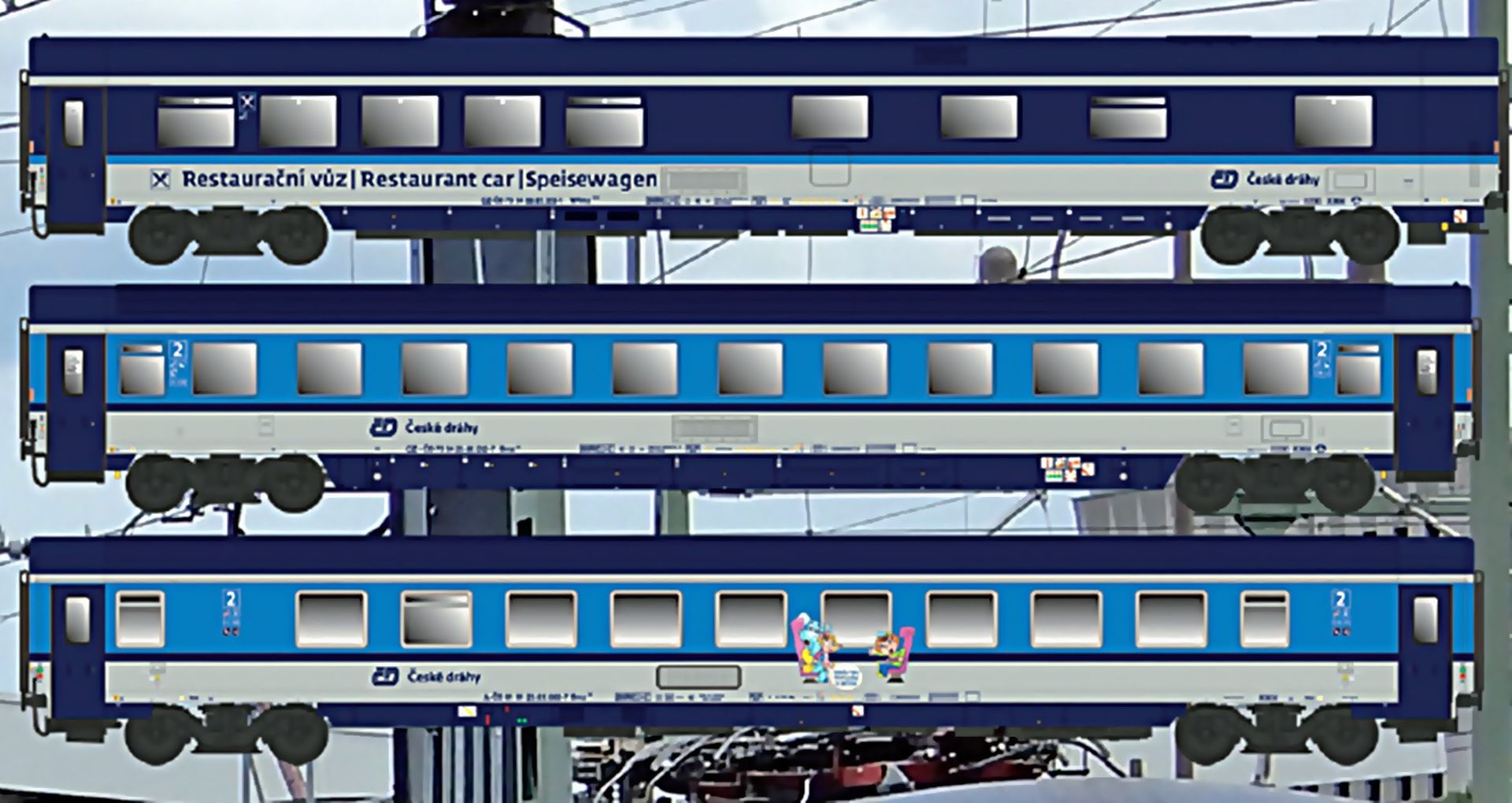 ACME AC 55318 - 3er Set Personenwagen 'Eurocity 378/379 Berliner', CD, Ep.VI, Set B