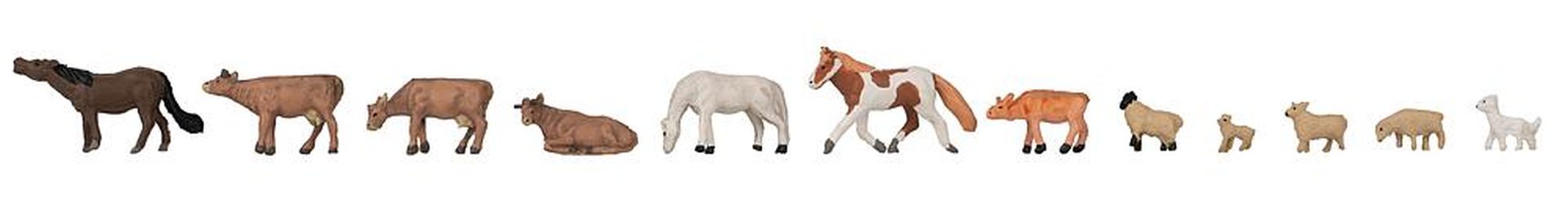 Faller 155911 - Tier-Set Kühe, Pferde, Schafe