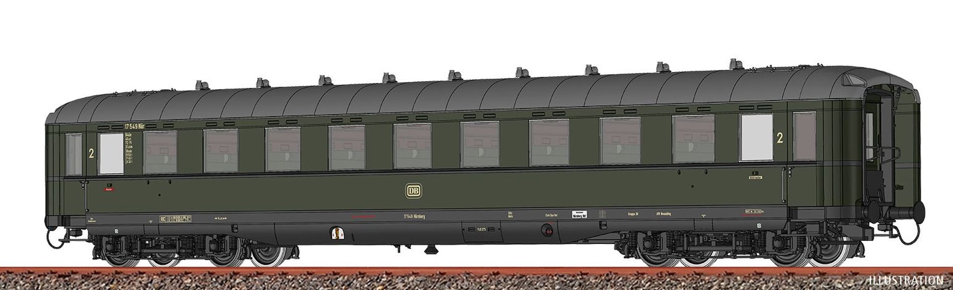 Brawa 51044 - Personenwagen B4üe, DB, Ep.III