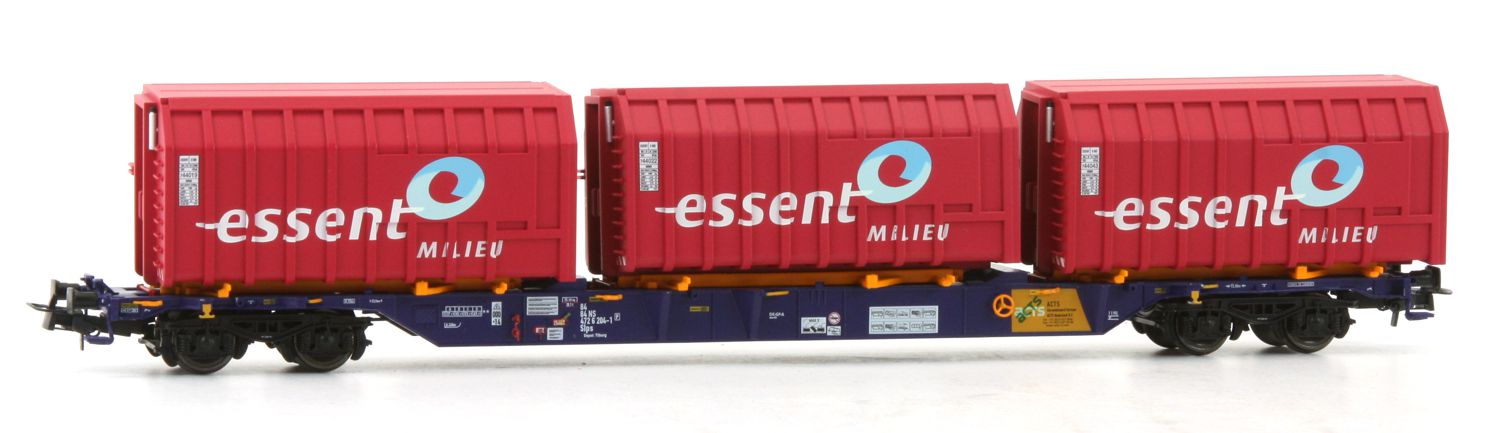 MTE 1005 - Behältertragwagen Slps, NS, Ep.VI 'Essent Milieu'