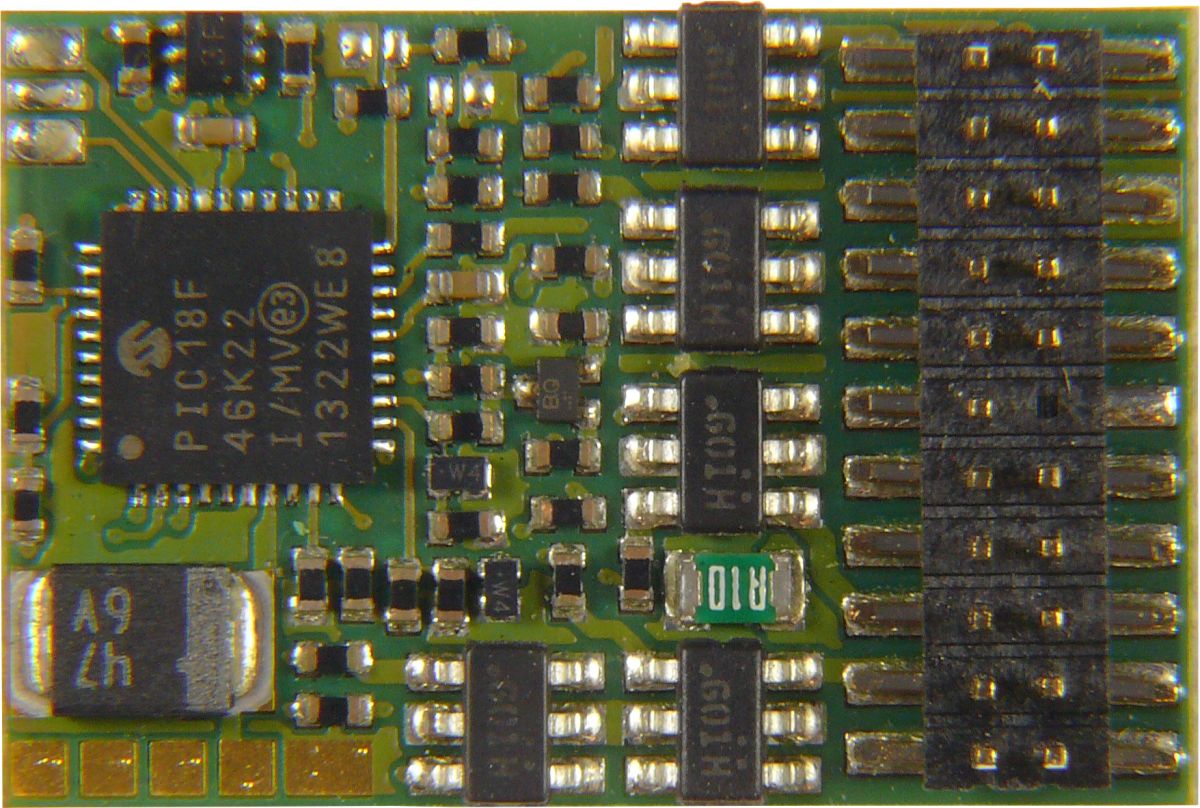 ZIMO MX633P22 - Decoder 1,2A, 10 Funktionsausgänge, PluX22 direkt
