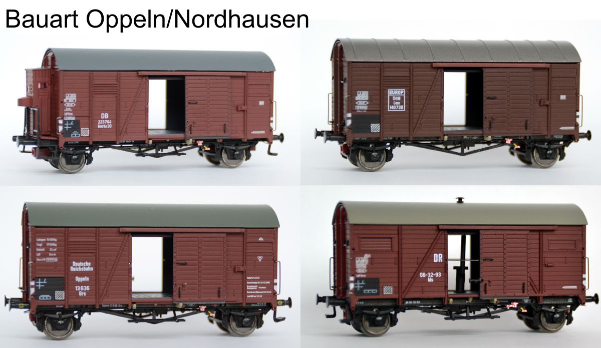 Exact-Train EX20194 - 3er Set Gedeckte Güterwagen 'Oppeln', DB, Ep.III