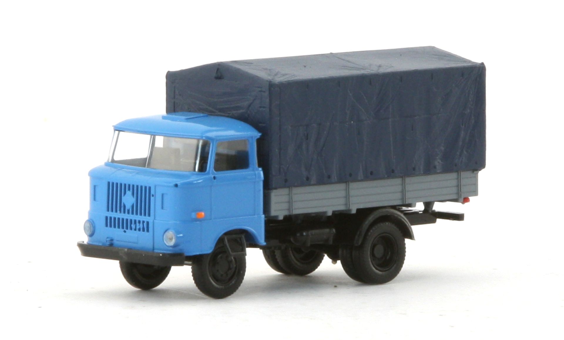 Hädl 121043-03 - IFA W50L, mit Holzpritsche und Plane, blau
