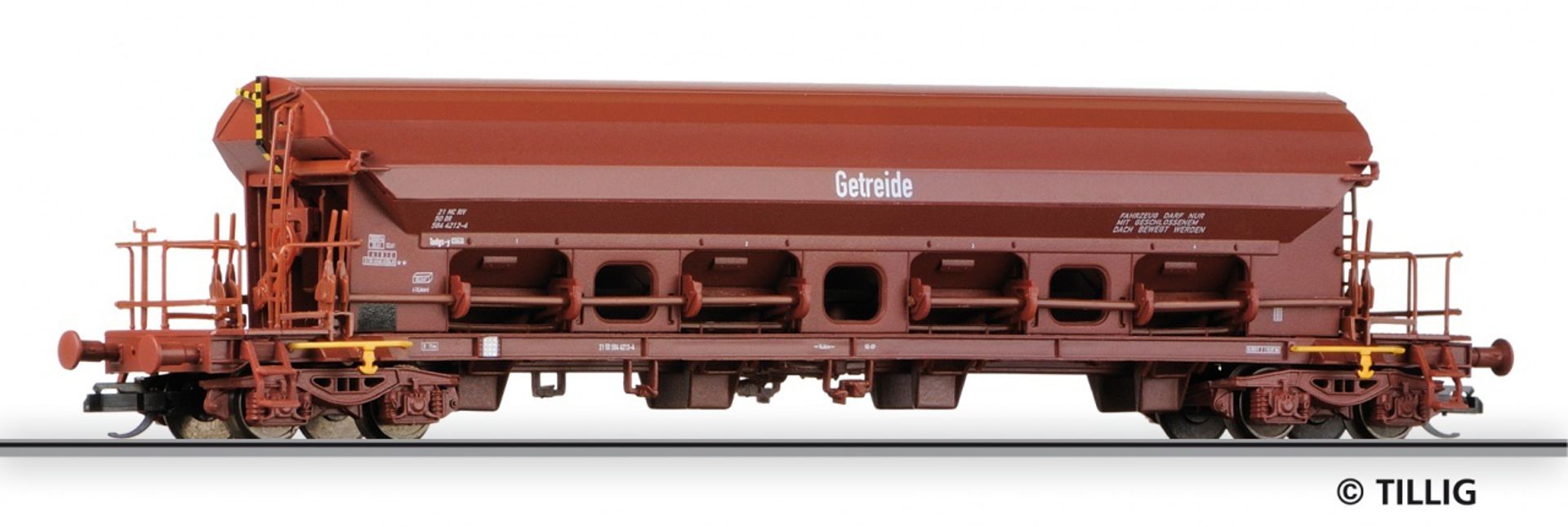 Tillig 502247 - Schwenkdachwagen Tds 4-achsig 'Getreide', DR, Ep.IV, BN: 1