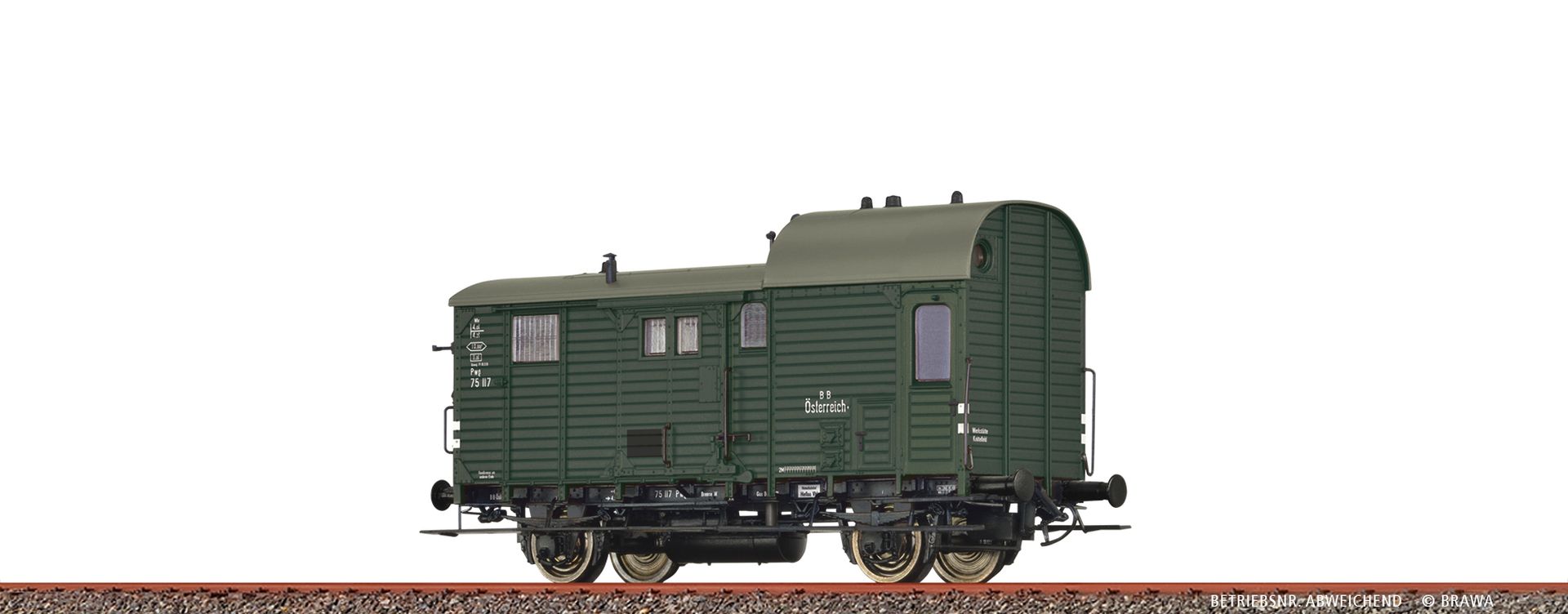 Brawa 49433 - Güterzuggepäckwagen Pwg, BBÖ, Ep.III