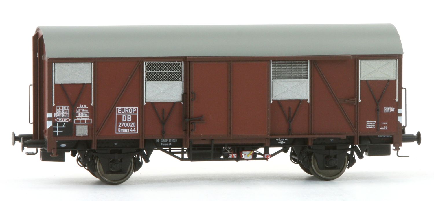 Exact-Train EX21051 - Gedeckter Güterwagen Gmms 44 EUROP, DB, Ep.III