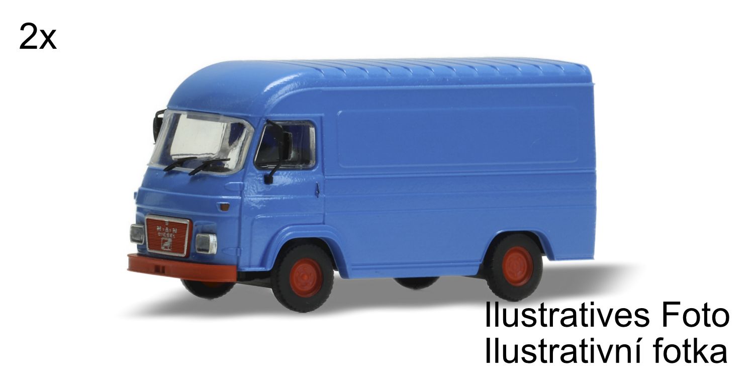 igra 66518107 - Saviem/MAN/Avia/Alfa Romeo Kastenwagen 2 Stück, Bausatz
