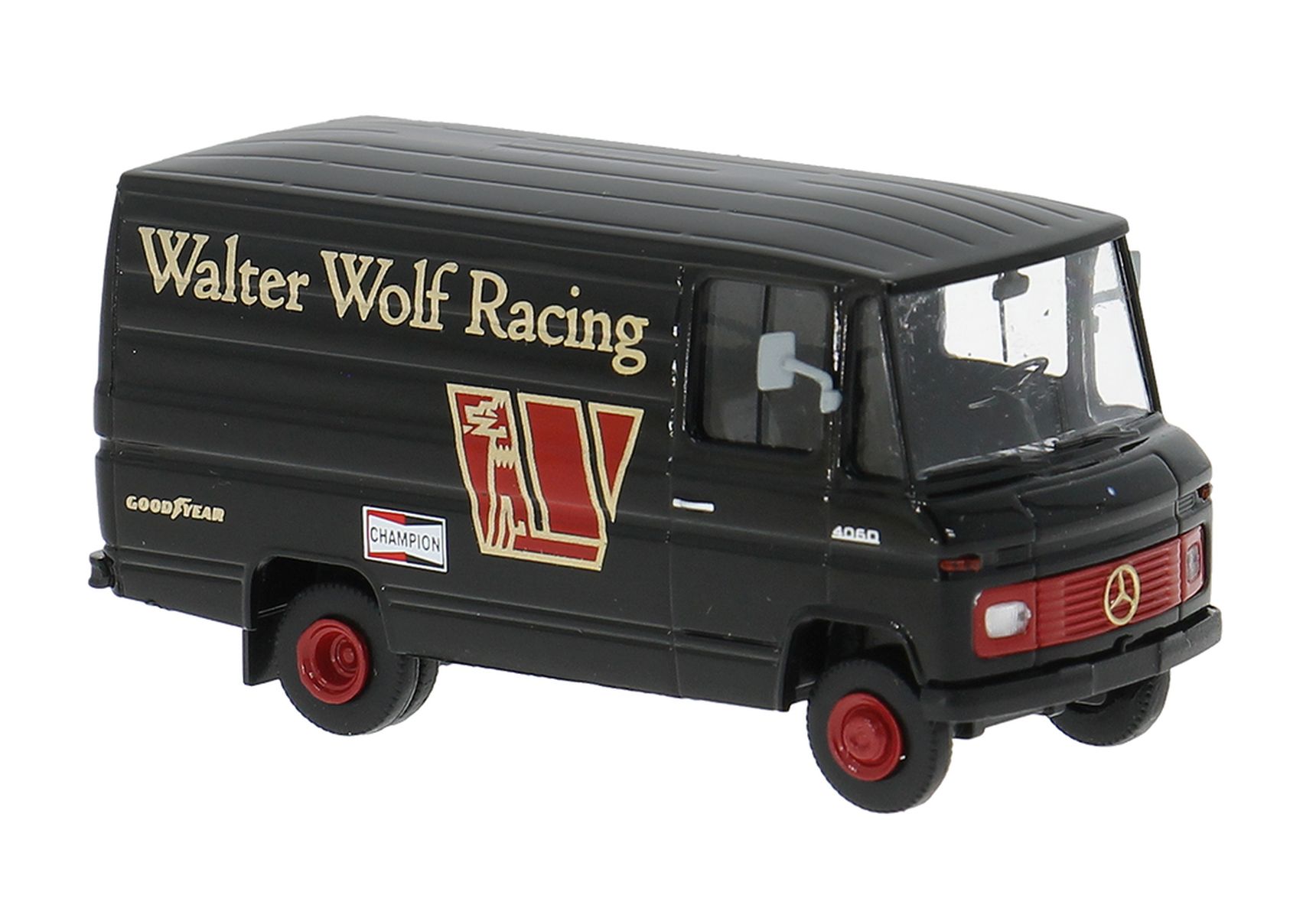 Brekina 36857 - MB L406 des Walter-Wolf-Formel1-Teams
