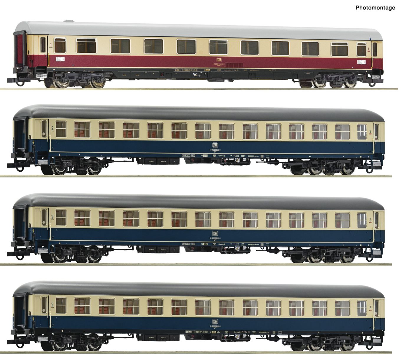 Roco 6200154 - 4er Set Personenwagen IC 511 'Chiemgau', DB, Ep.IV