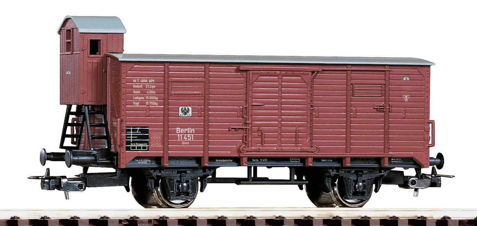 Piko 24503 - Gedeckter Güterwagen mit Bremserhaus, KPEV, Ep.I