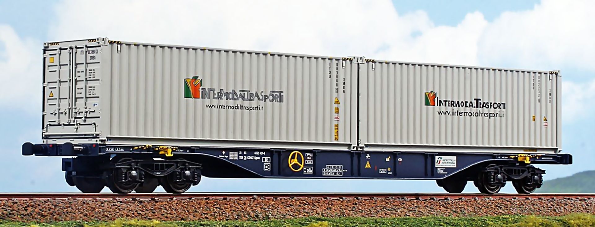 ACME AC 40433 - Containertragwagen Sgnss 60, Mercitalia Intermoda, Ep.V-VI 'Intermodaltransporti'