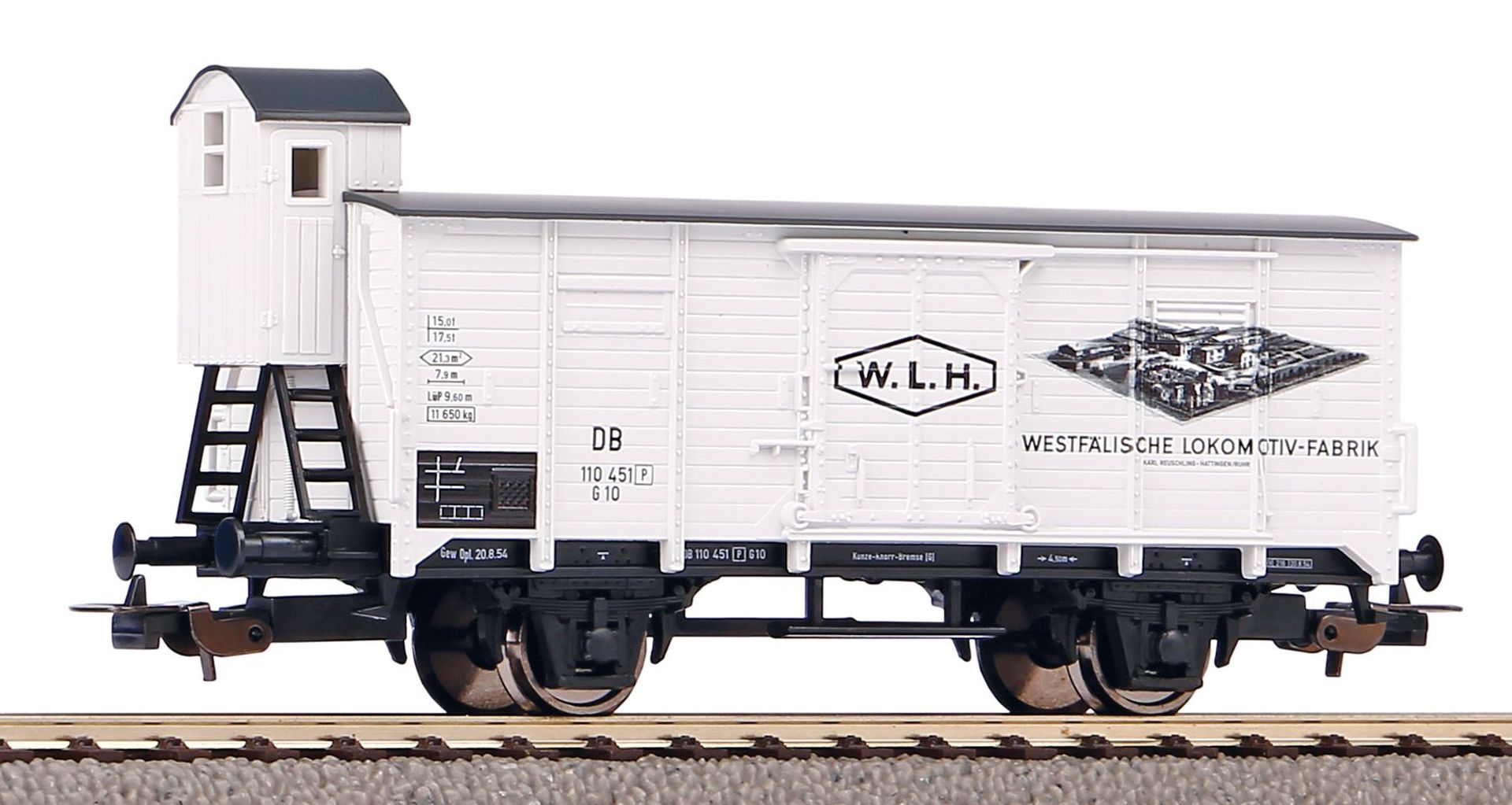Piko 54736-A23 - Gedeckter Güterwagen, DB, Ep.III 'Westf. Lokfabrik Reuschling'