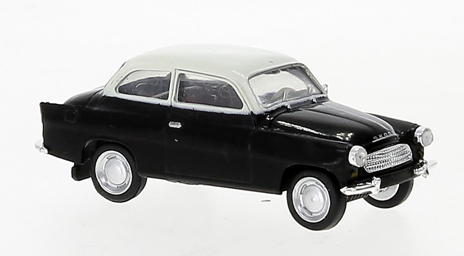 Brekina 27460 - Skoda Octavia, schwarz-weiss, 1960