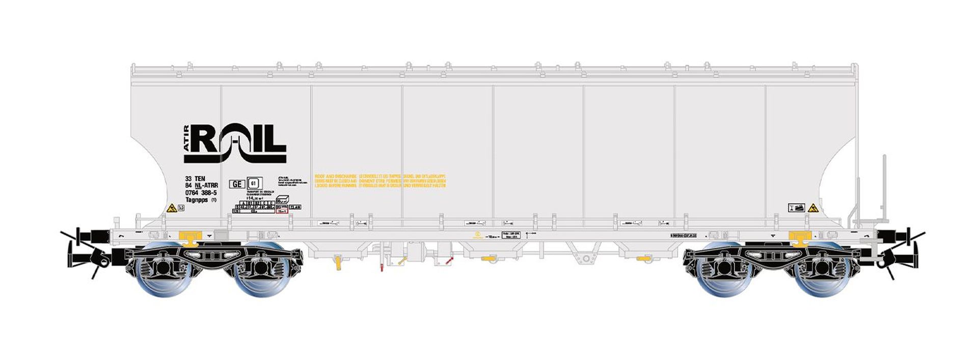 Rivarossi HR6675 - 2er Set Getreidesilowagen, ATIR-RAIOL, Ep.VI