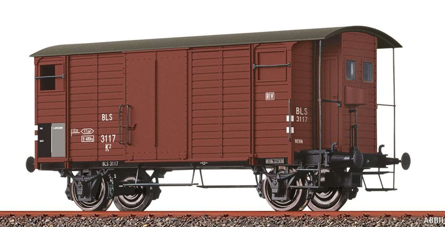 Brawa 67872 - Gedeckter Güterwagen K2, BLS, Ep.III