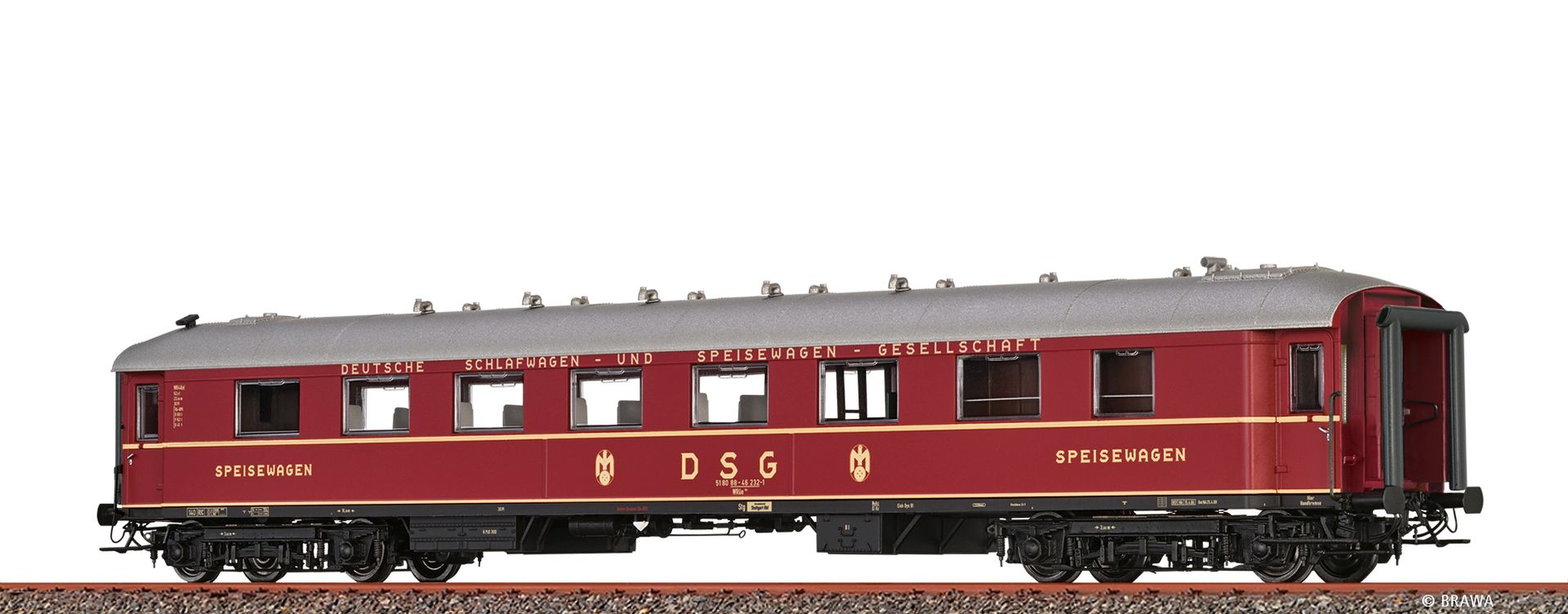 Brawa 46475 - Speisewagen Wrüe151, DSG, DB, Ep.IV