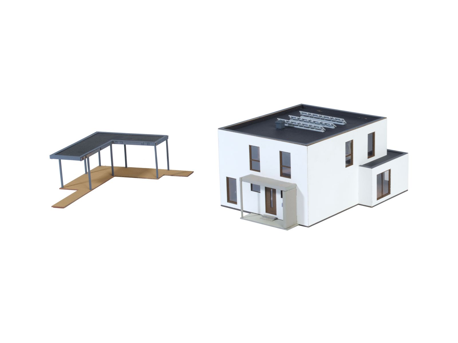 Kibri 38339 - Kubushaus Lina mit Terrasse - Polyplate Bausatz