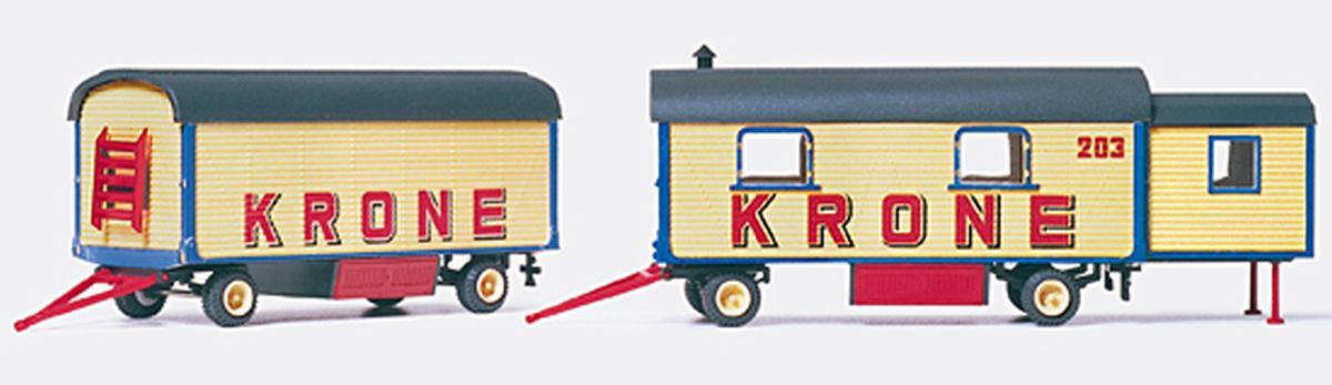 Preiser 21051 - Wohn- und Packwagen, Zirkus Krone