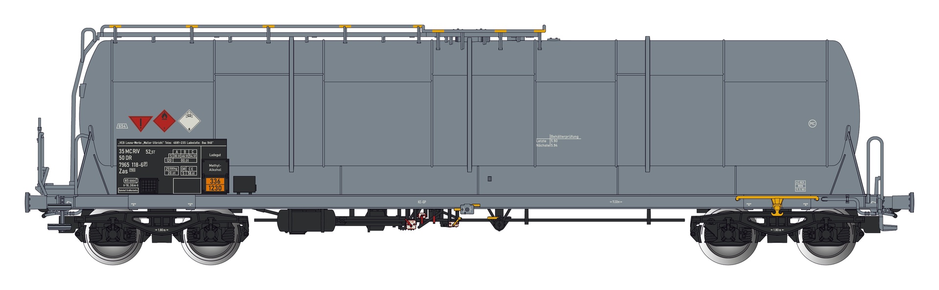 Albert Modell 796005 - Kesselwagen Zas, DR, Ep.IV