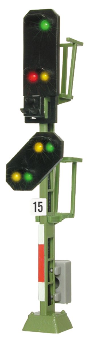 Viessmann 4915 - Blocksignal m. Vorsignal, 7 LEDs, H=61mm